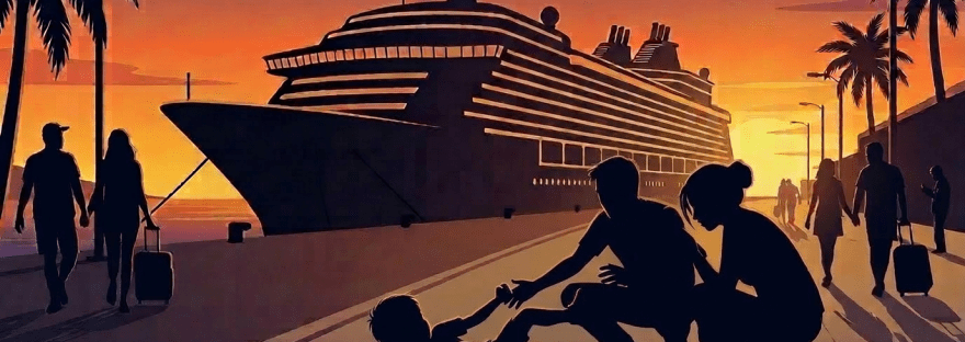 Remove water pool; make all figures silhouettes